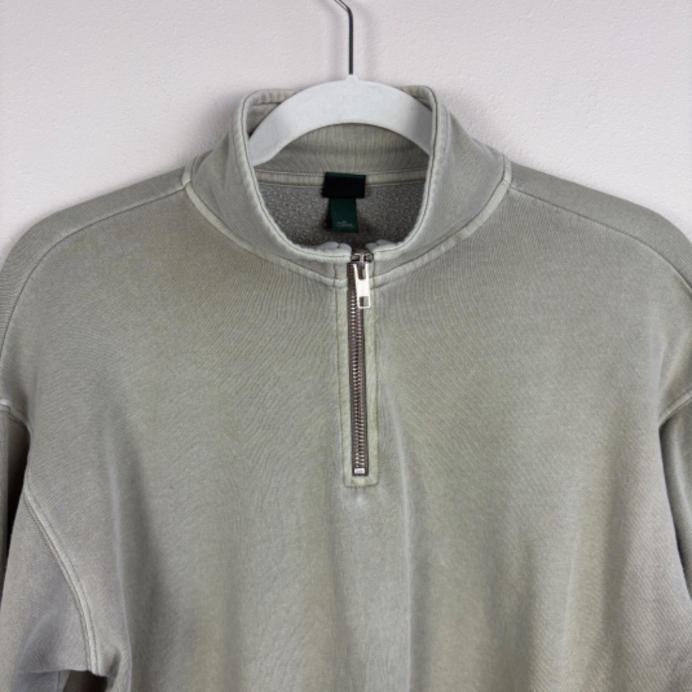 Wild Fable Sage Quarter Zip Cropped Sweatshirt - Size Medium - Picture 2 of 5